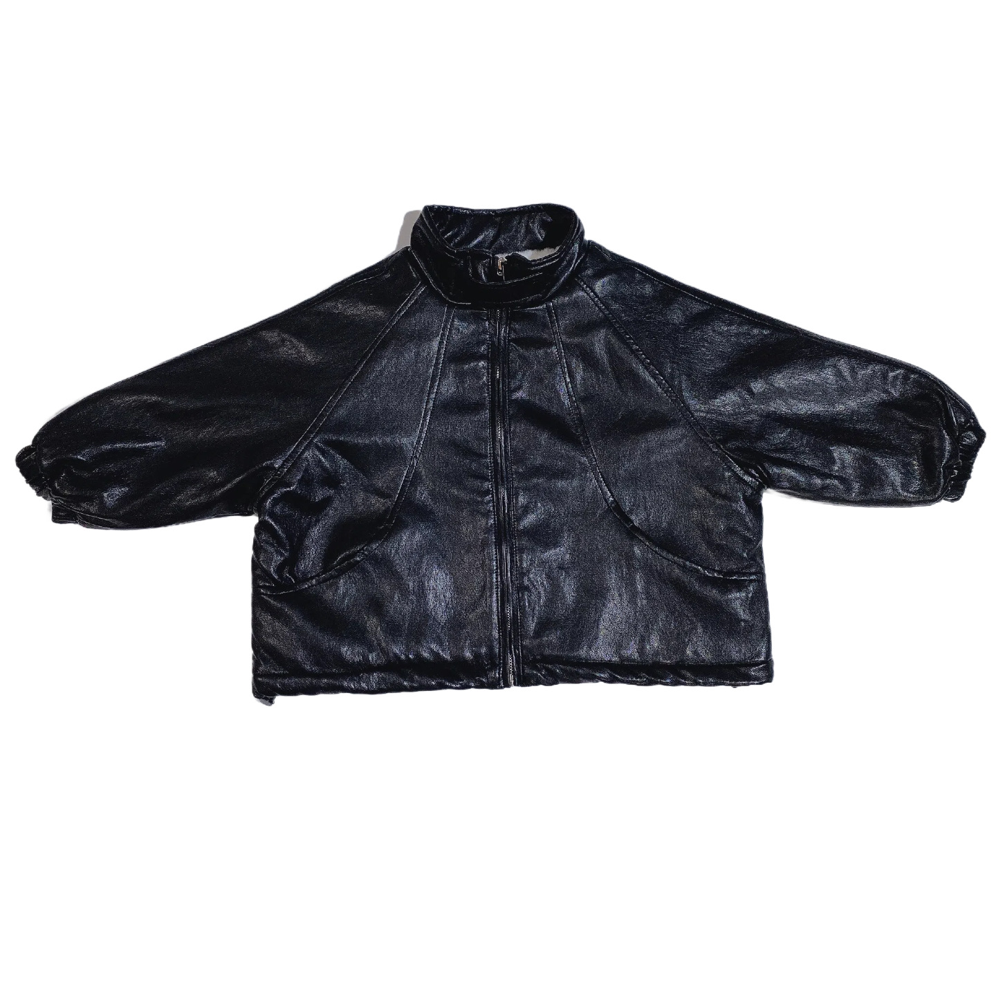 女童外套秋冬款2025新款洋气冬装夹克加绒加厚小女孩儿童韩版皮衣 - 图3