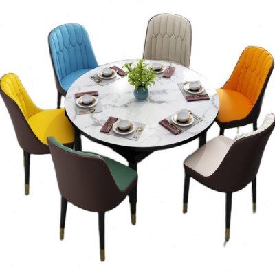 实木餐桌椅组合 现代简约餐桌家用小户型折叠可伸缩圆桌带电磁炉,淘宝优惠券,粉丝福利购,淘宝优惠卷