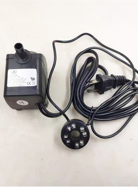 假山泵水上流水喷泉小抽加泵循环小型家用摆件配件水湿器水泵带灯