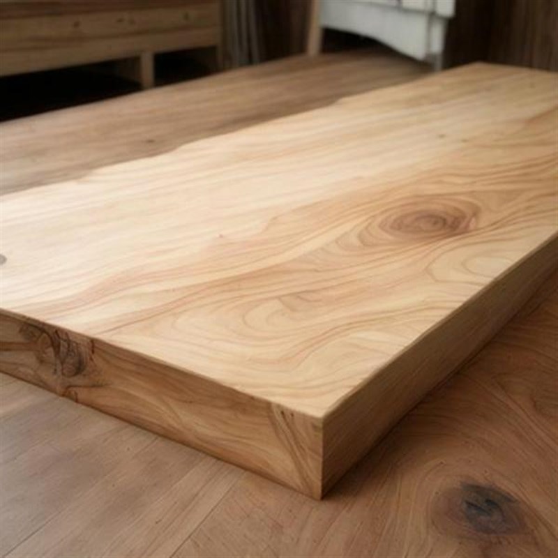 简约轻奢松木实木板桌面板定制原木板材桌面板子分层台Z面书桌餐 - 图1