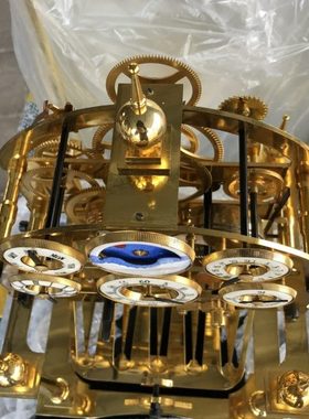 镀金滚球钟纯铜月相滚球钟