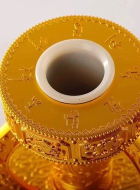 藏族转经简底座电动转轮底座手y摇底座锌合金大手摇转筒底座稳静