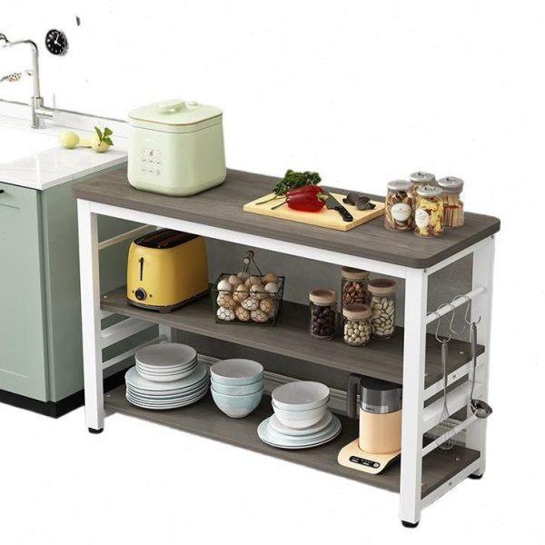 厨房置物架家用长窄桌子切菜台微波炉置地式收纳架操作台防锈防腐,淘宝优惠券,粉丝福利购,淘宝优惠卷