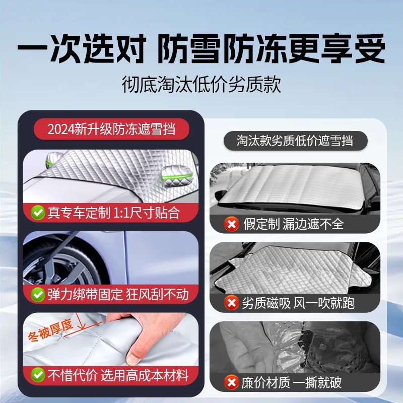 岚图追光遮雪挡专用pherv防冻防霜防雪ev汽车前挡风玻璃罩车衣车 - 图2