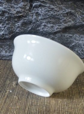 仿古瓷器 复古明永乐风格 甜白釉暗龙纹茶碗 饭碗 古董古玩摆件