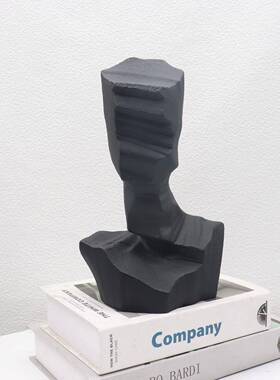 现简00约树脂软半抽象身人物摆件书房客厅样板间售楼部时代尚装饰