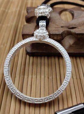 990足银保真袁大头龙洋站洋边框黄铜白铜