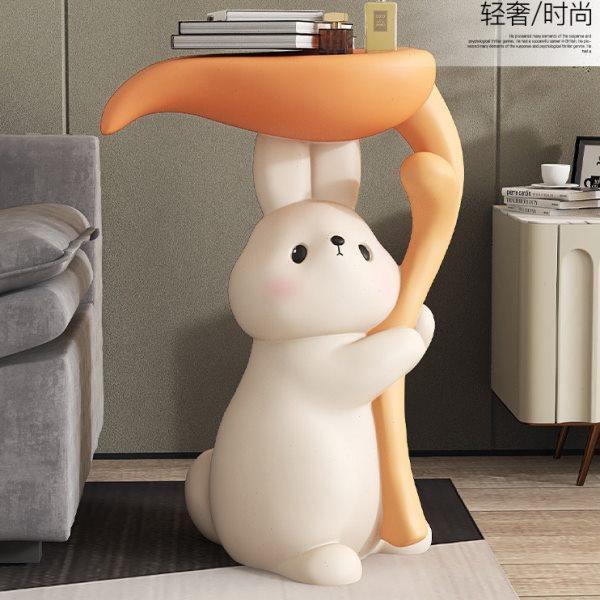 大型兔子茶几落地摆件托盘收纳客厅电视柜沙发旁软装饰品乔迁新居,淘宝优惠券,粉丝福利购,淘宝优惠卷