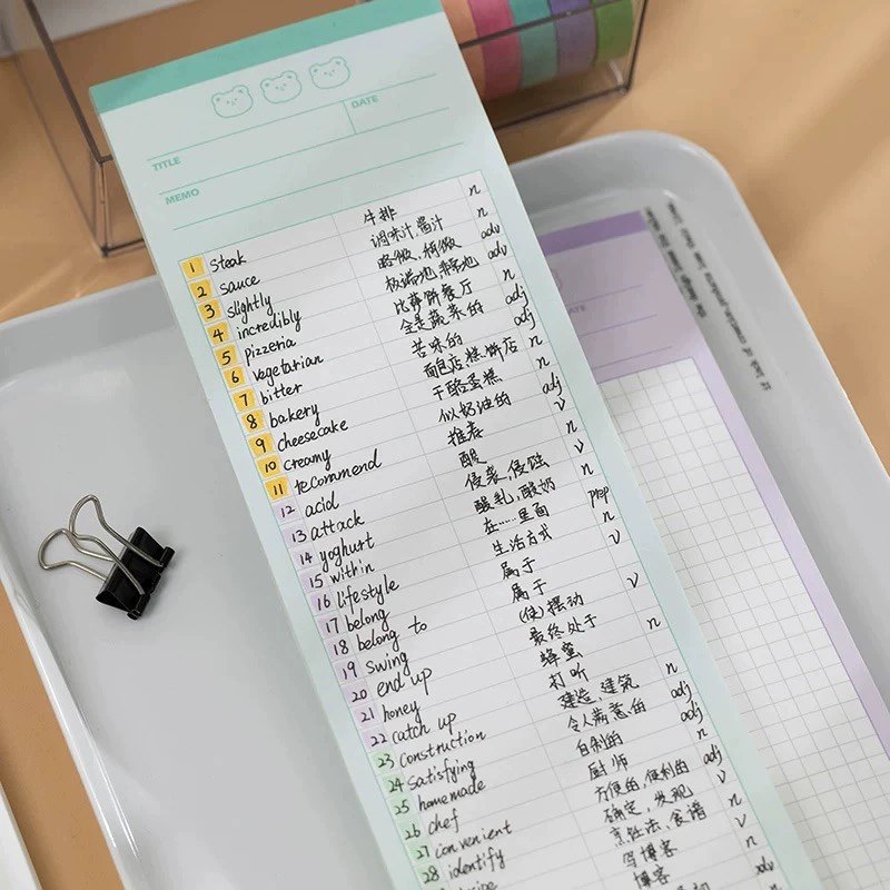 语闲午后微风长条便签本高颜值横线网格简约日常打卡记事本便条纸,淘宝优惠券,粉丝福利购,淘宝优惠卷
