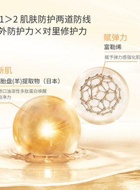 富勒烯淡化细纹羊胎素精华液拍1发2涂抹式保湿小鸡腿软胶囊精华油
