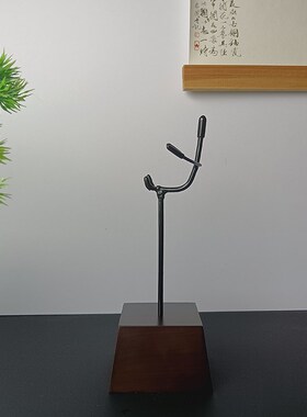 铁艺支架艺术创意通用仿件摆木实托架石头奇石底座树脂摆放托盘