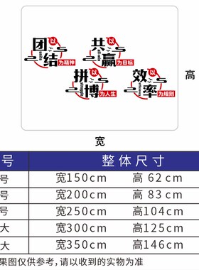 励志贴纸办公室公司企业文化墙装饰语录墙贴销售团队标语贴画墙纸