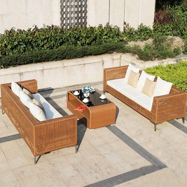 户外花园简约别墅简约现代藤编沙发茶几组合室外阳光房售楼处家具,淘宝优惠券,粉丝福利购,淘宝优惠卷