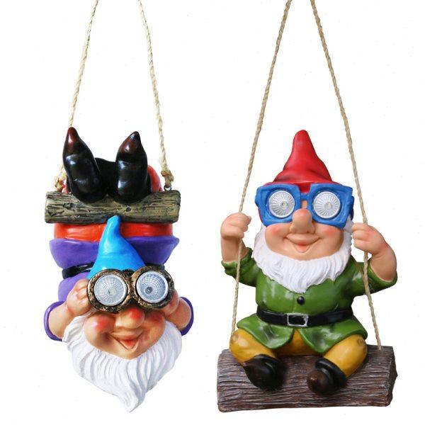 创意精灵太阳能灯挂件花园别墅庭院装饰户外阳台造景树脂工艺摆件,淘宝优惠券,粉丝福利购,淘宝优惠卷