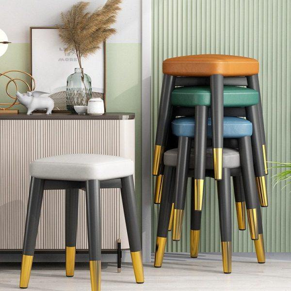 凳子家用小方凳矮凳餐桌北欧餐凳客厅可叠摞网红板凳大人软包凳子,淘宝优惠券,粉丝福利购,淘宝优惠卷