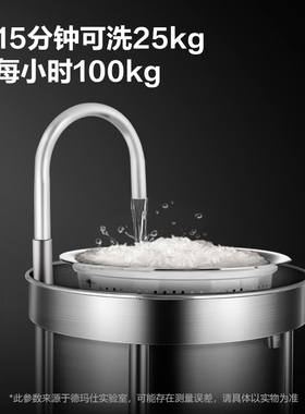 德玛仕不锈钢洗米机水压式淘米机多功能洗豆机JTD-M25