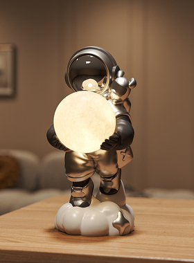 太空人太空人小夜灯摆件创意电竞房儿童房桌面装饰品男生生日礼物