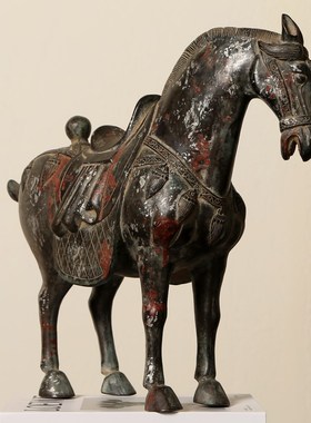 复古做旧纯铜马到成功家居装饰摆件生肖骏马奔马站立铜马超值