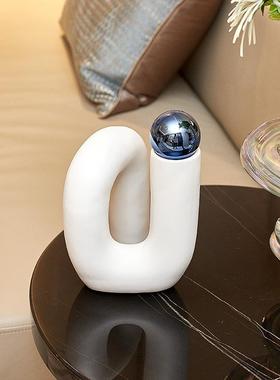 现代简约抽象几何艺术摆件玄关客厅电视柜样板房展示柜工艺装饰品