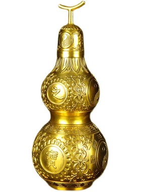 纯铜八卦葫芦摆件开口铜葫芦客厅装饰螺丝口小葫芦可装酒水工艺品