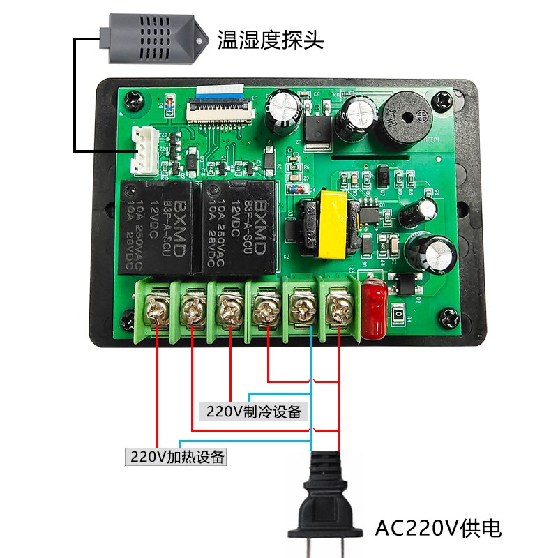 ZY-M453智能数显恒温恒湿控制开关双输出仪表 高精度温湿度控制器 - 图0