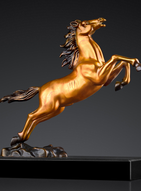 马摆件纯铜开业乔迁礼品刻字马到成功现代客厅招财摆设办公室装饰