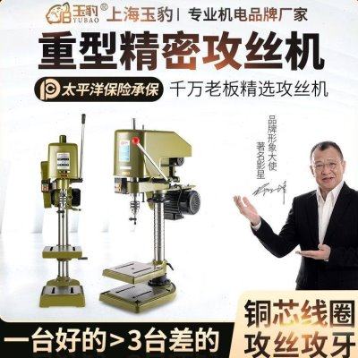 玉豹台式攻丝机家用小型工业级丝攻机电动攻牙机套丝螺纹 SWJ装配,淘宝优惠券,粉丝福利购,淘宝优惠卷