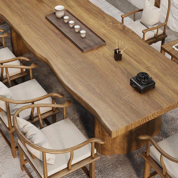 新中式实木茶桌全套客厅公室会客茶桌椅家用大板3米功夫泡茶桌,淘宝优惠券,粉丝福利购,淘宝优惠卷