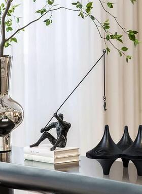 轻奢现创意艺术陀螺组合摆件样板居间酒RMU店饰会所家书房软代装