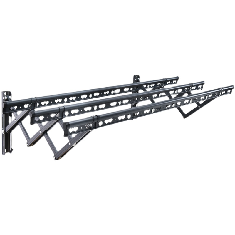 伸缩晾衣架d室外墙阳台户外推拉晒衣架铝合金晾衣杆加筋加厚凉衣 - 图3