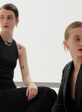 NINEACCORD轻奢细框圆形眼镜