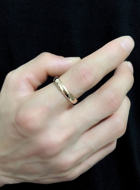 素圈装饰戒指女潮男光圈对戒x情侣款男生单身戒食戒指钛钢不褪色