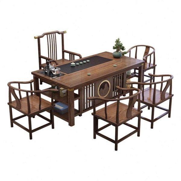 新中式茶桌椅组合实木茶桌茶台家用公阳台一体功夫泡茶几一整套,淘宝优惠券,粉丝福利购,淘宝优惠卷
