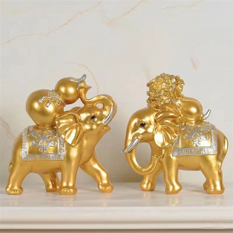 葫芦大象摆件家居客厅创意电视柜酒柜轻奢招财装饰品X乔迁新居礼 - 图0