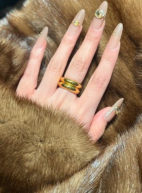 金包银泥鳅背戒指男女款古法传承素圈指环情侣款对戒Y尾戒生日礼