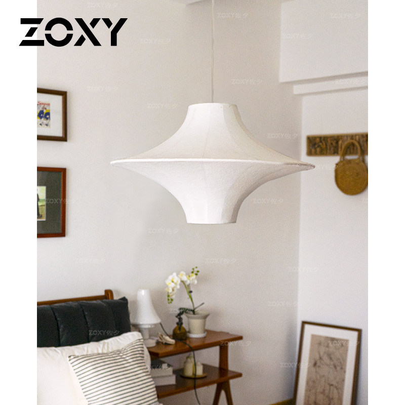 zoxy侘寂风飞碟蚕丝餐厅吊灯设计师日式民宿客厅卧室吧台书房吊灯,淘宝优惠券,粉丝福利购,淘宝优惠卷