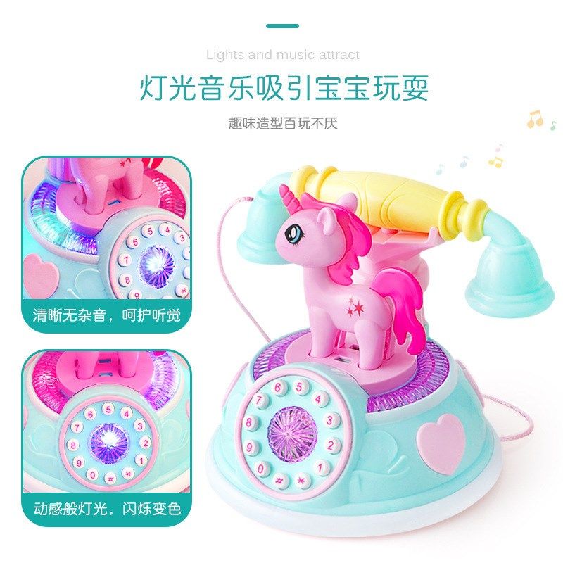儿童婴儿卡通座机早教智力开发故事机手机仿真电话机音乐玩具女孩,淘宝优惠券,粉丝福利购,淘宝优惠卷