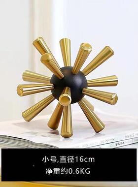 现轻奢海胆属刺球YKJ样样房板客厅创意金家居软装饰品摆代件