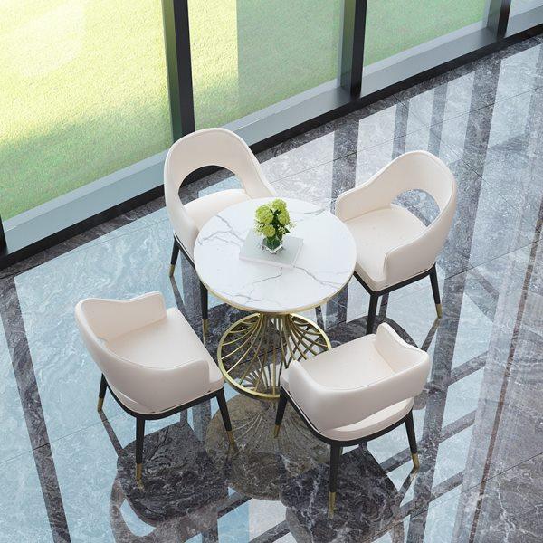 北欧轻奢售楼处部洽谈桌椅组合简约商务接待桌大理石休息区小圆桌,淘宝优惠券,粉丝福利购,淘宝优惠卷