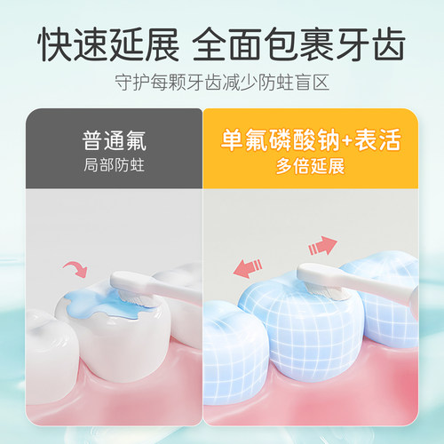 松达儿童防蛀牙膏3-6-12岁宝宝牙膏防蛀牙换牙期50g/支官旗正品 - 图1