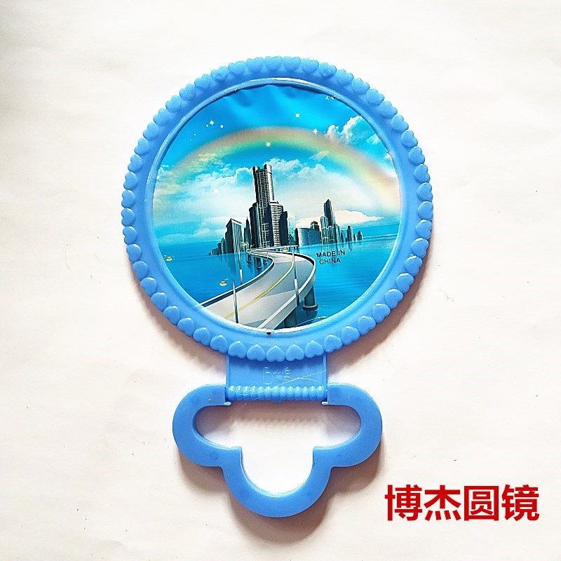 怀旧老式镜子家用小化妆镜女学生宿舍红J色壁挂台式男生批两元店 - 图2