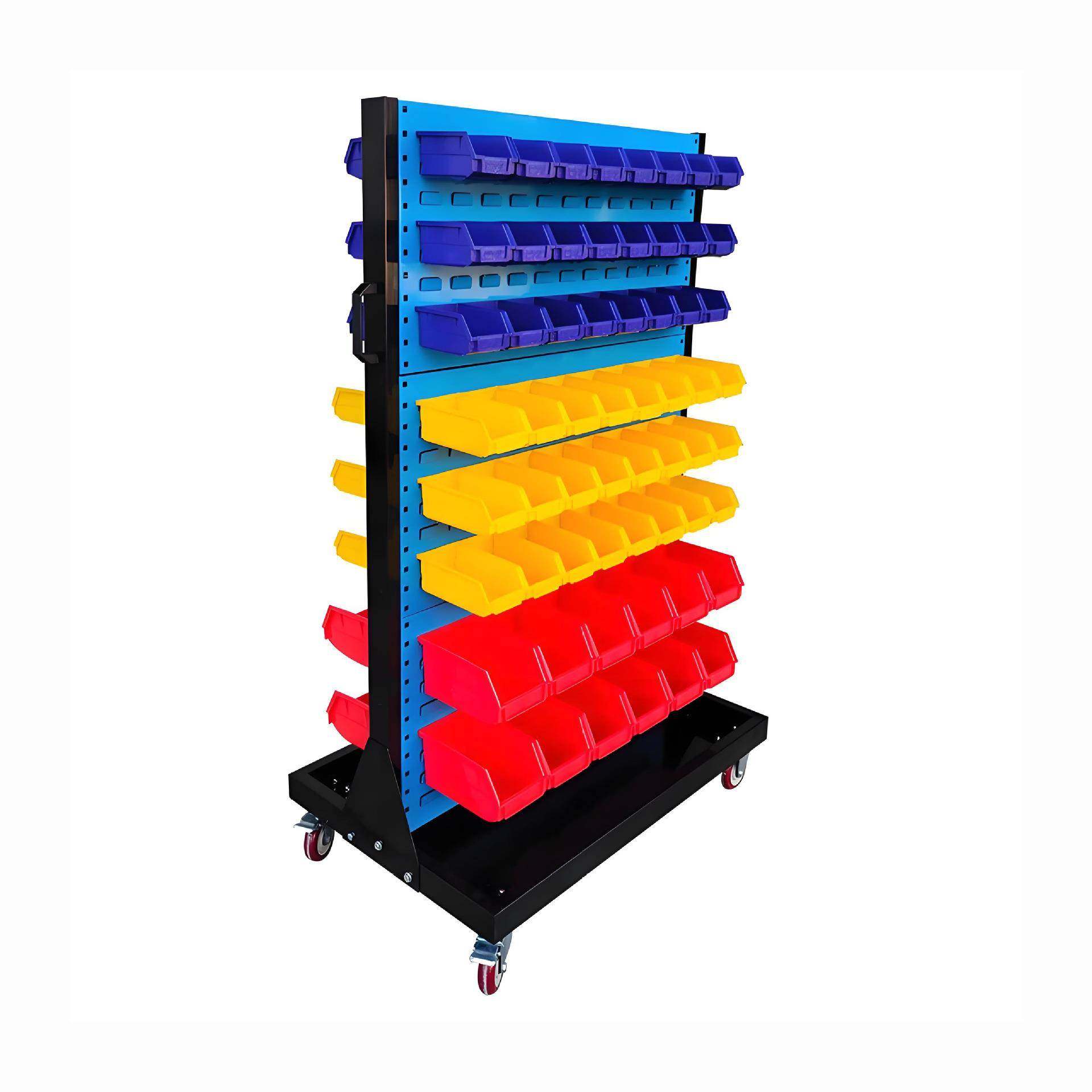 双面移动螺丝架五金工具架物料盒百叶挂板整理架车间零件收纳架,淘宝优惠券,粉丝福利购,淘宝优惠卷