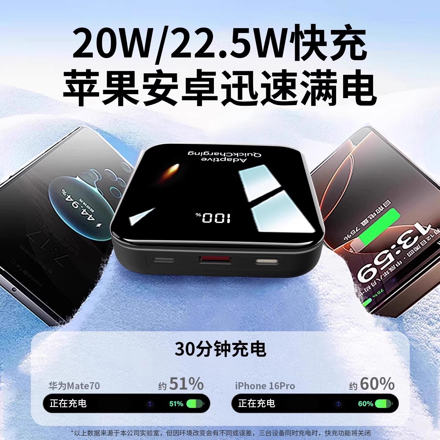 【新国标3C认证可上飞机】2025新款充电宝自带线超级快充20000毫安超薄小巧便携适用苹果专用官方正品旗舰店,淘宝优惠券,粉丝福利购,淘宝优惠卷