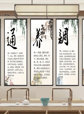 中医养生馆装饰画金木水火土心肝脾肺肾墙壁画中医院沙发背景挂画