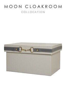 慕空间现代简约样板房间收纳盒摆件全屋定制展厅皮质收纳箱装饰品