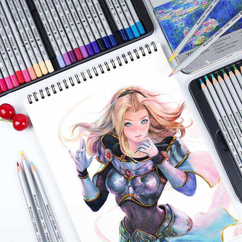 Marco马可7100彩色铅笔美术绘画设计72色油性彩铅铁盒装,淘宝优惠券,粉丝福利购,淘宝优惠卷