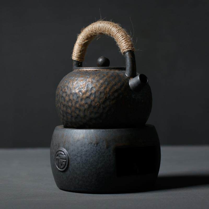 鎏金温茶壶茶炉套装蜡烛温茶器陶瓷加热保温暖茶器底座古韵,淘宝优惠券,粉丝福利购,淘宝优惠卷