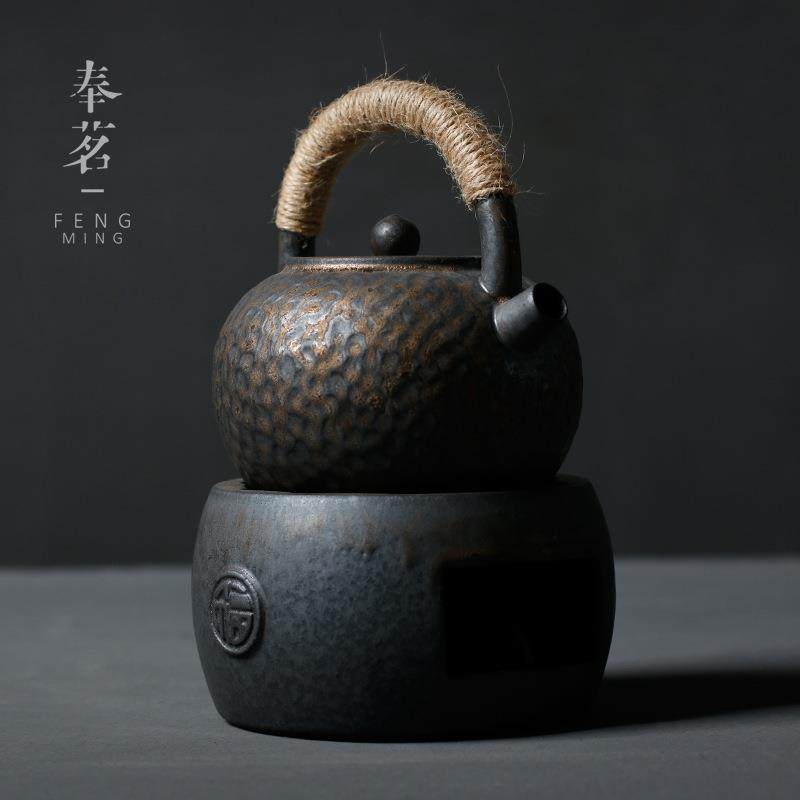 鎏金温茶壶茶炉套装蜡烛温茶器陶瓷加热保温暖茶器底座古韵,淘宝优惠券,粉丝福利购,淘宝优惠卷