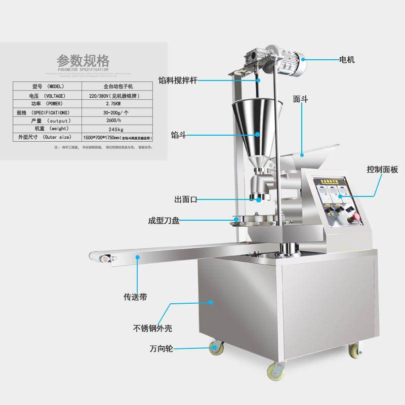厂家直销包子机全自动商用创业早餐大型小笼包叉烧包灌汤包机器,淘宝优惠券,粉丝福利购,淘宝优惠卷