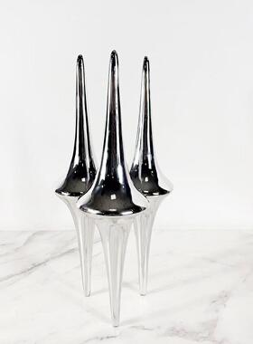 现代面轻锥奢创意倒影体树脂金属3846摆件样板前间酒店创意售楼处